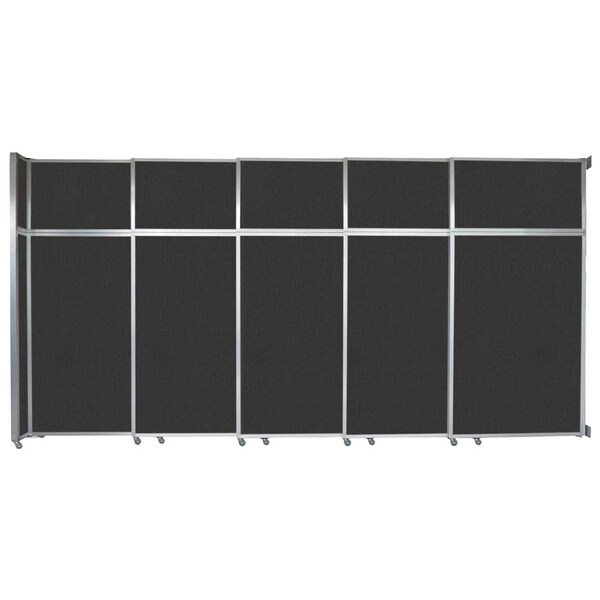 Operable Wall Sliding Room Divider 15'7" x 8'5-1/4" Black Fabric